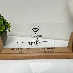 Personalised WIFI Password Sign Wireless Internet Display Wifi Sign personalised-wifi-password-sign-wireless-internet-display-wifi-sign