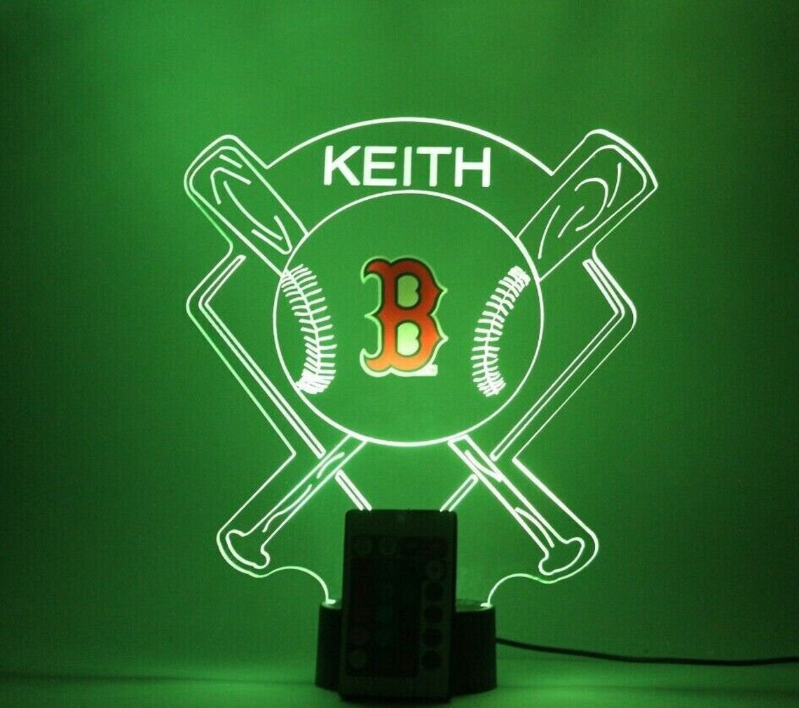 Boston Red Sox Night Light up Table Lamp Baseball Stadium Etsy