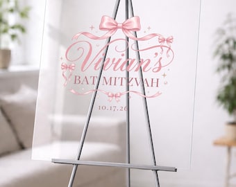 Acrylic Party Sign In Boards With Logo Personalized Custom Made To Order, Made in America, Bar Bat Mitzvah, Wedding, Sweet 16, Quinceanera