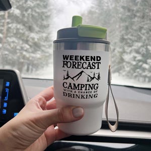 Personalized 16oz Double Wall Stainless Steel Vacuum Insulated Powder Coated Tumbler Coffee Travel Mug Featuring 2in1 Lid Cupholder Friendly