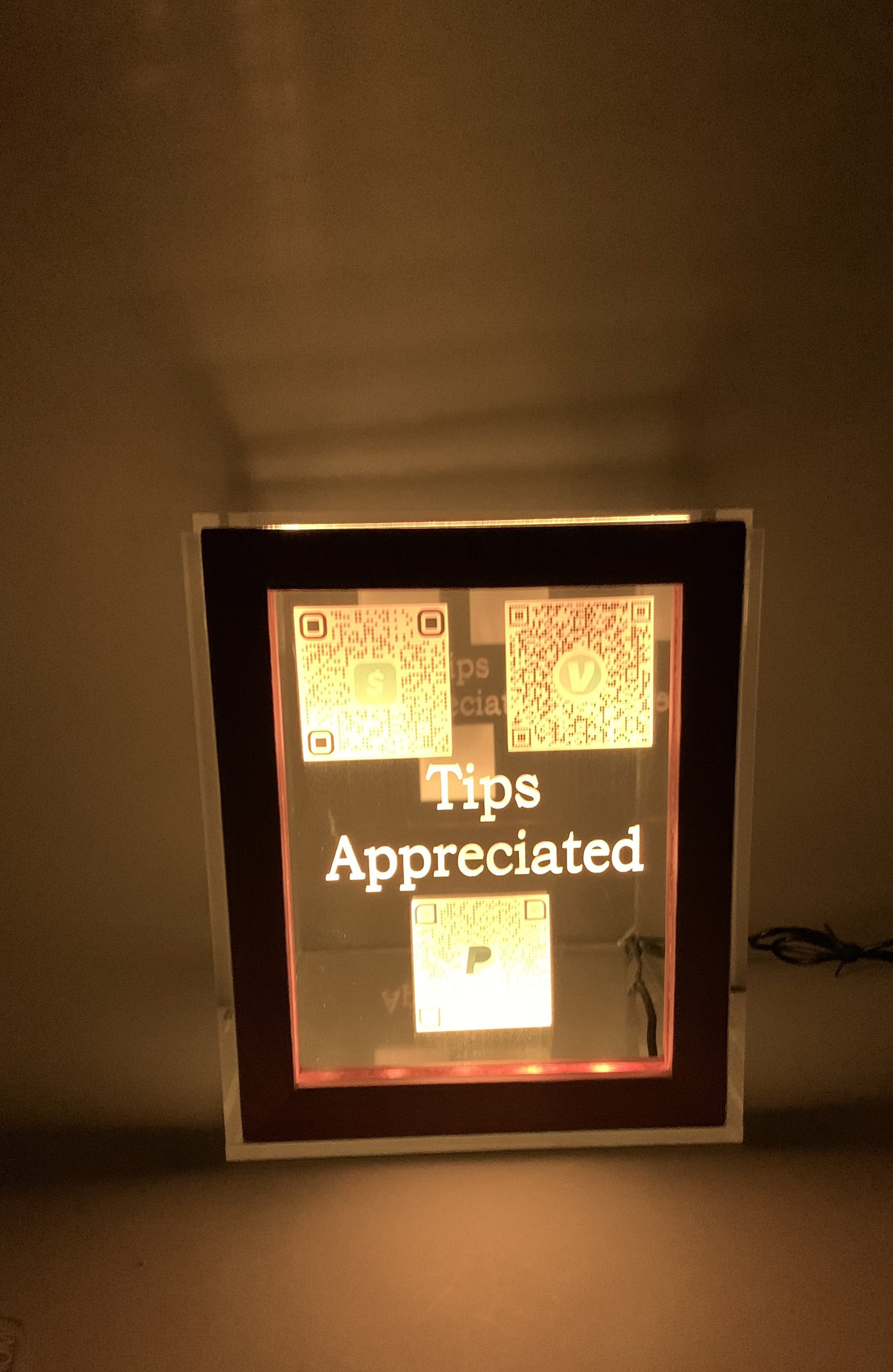 Fantastically Unique Eye Catching Light up Tip Box Fund Raiser Etsy