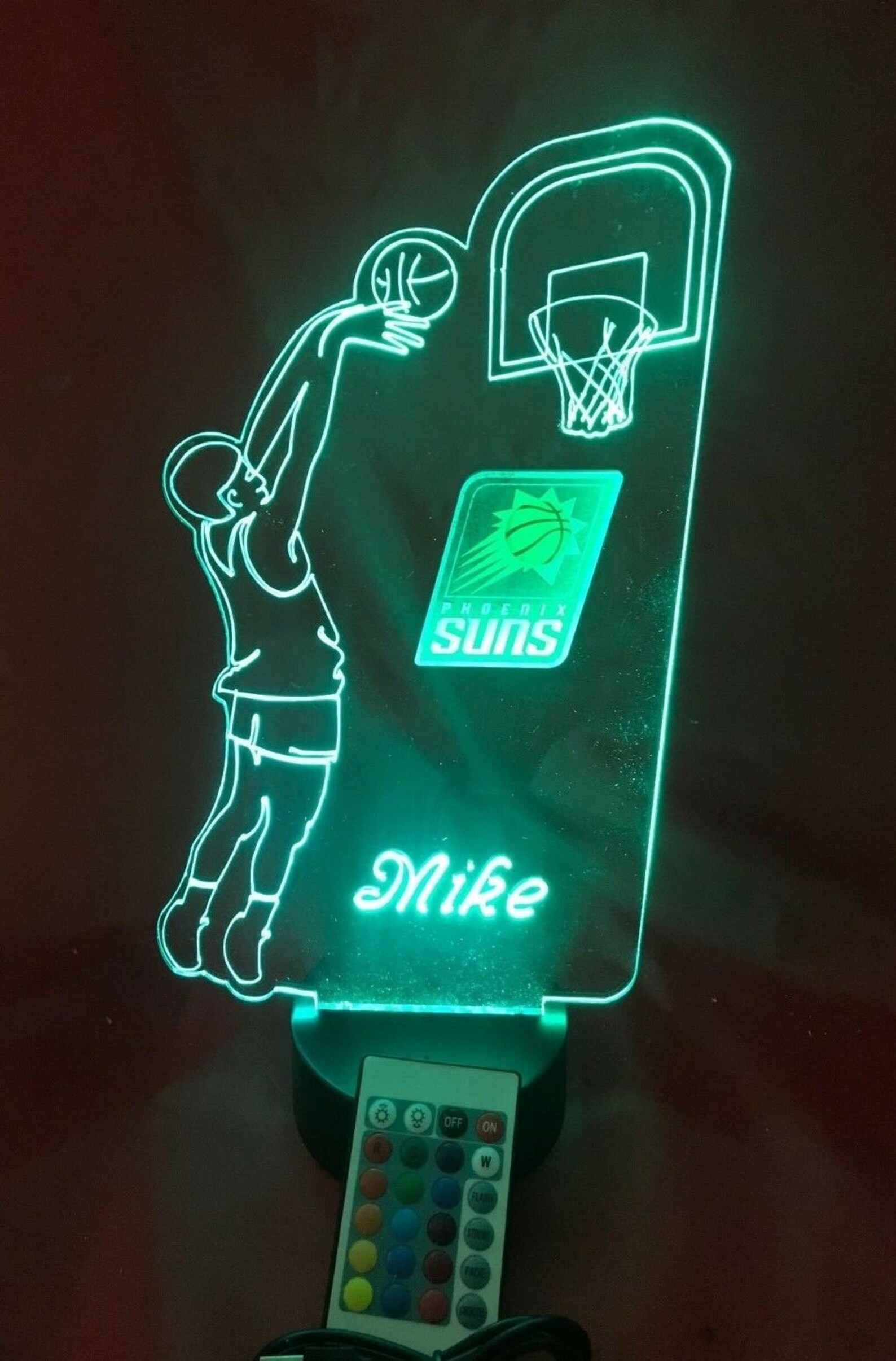 Phoenix Suns Basketball Player Sports Night Light up Table Etsy