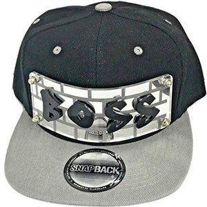 Personalized Custom Snapback Hat Six Panel Flat Bill Snap Back Hat Cap, Laser Cut Graffiti Letters, Custom Made to Order, Exclusive Creation