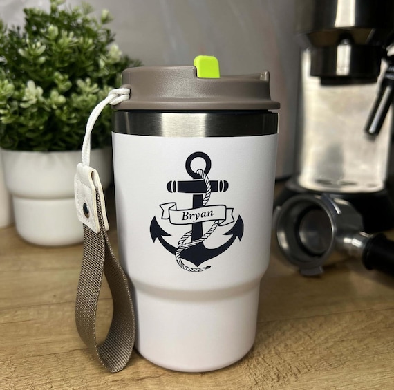 Personalized 16oz Double Wall Stainless Steel Vacuum Insulated Tumbler Coffee  Cup Travel Mug 2-in-1 Lid Cupholder Friendly, Boat Anchor Gift - Etsy Israel