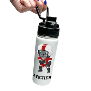 Personalized Insulated Stainless Steel Sport 18/32oz Water Bottle Custom Name Football Player ChoiceDesign Classic Thermal Flasks Easy Carry