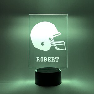 Custom Personalized Name Engrave LED 16 Colors Night Light up Table ...