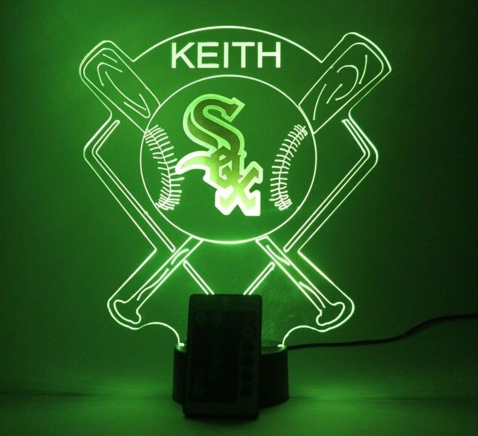 Chicago White Sox Night Light up Table Lamp Baseball Stadium Etsy