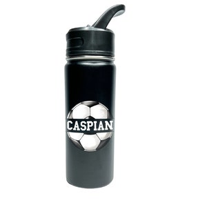 Personalized Insulated Stainless Steel Sports 18/32oz Classic Thermal Flask Water Bottle Soccer Ball Game Player Fan Custom Print Easy Carry