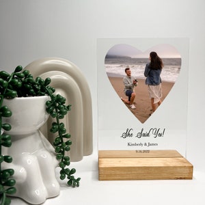 Custom Personalized Photo Picture Plaque, Wedding Anniversary Engagement Home Décor for Her ...