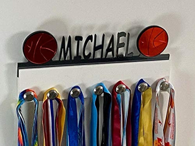 Custom Personalized Name Medal Holder Basketball Sports Etsy