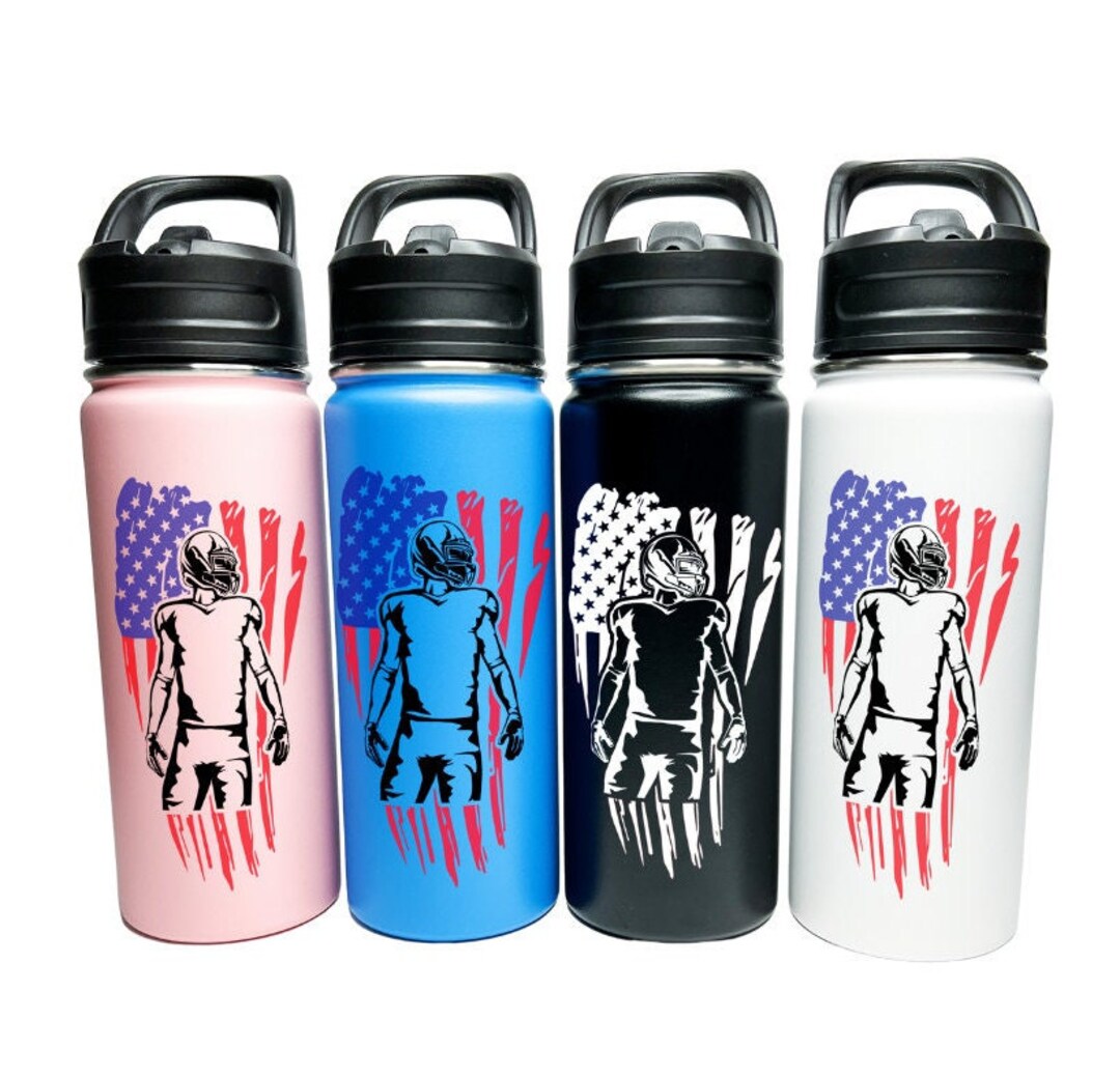 Personalized Insulated Stainless Steel Sports 18/32oz Water Bottle USA ...