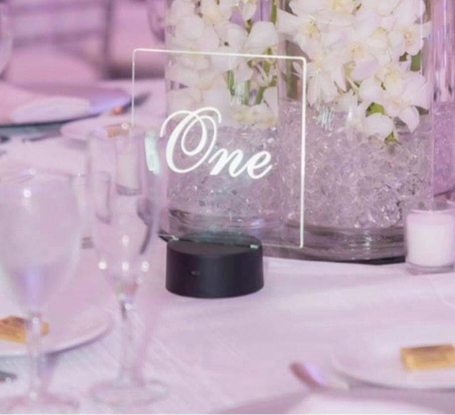 Custom Picture Light up LED Table Party Centerpiece Table Number ...