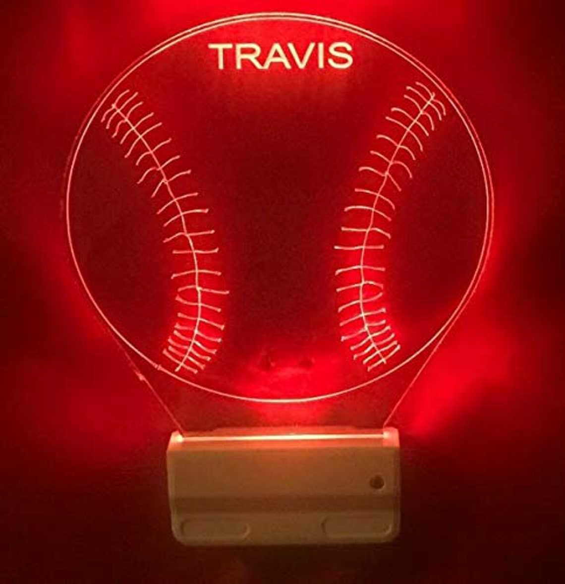 Baseball Night Light Multi Color Personnalisé LED Wall Etsy