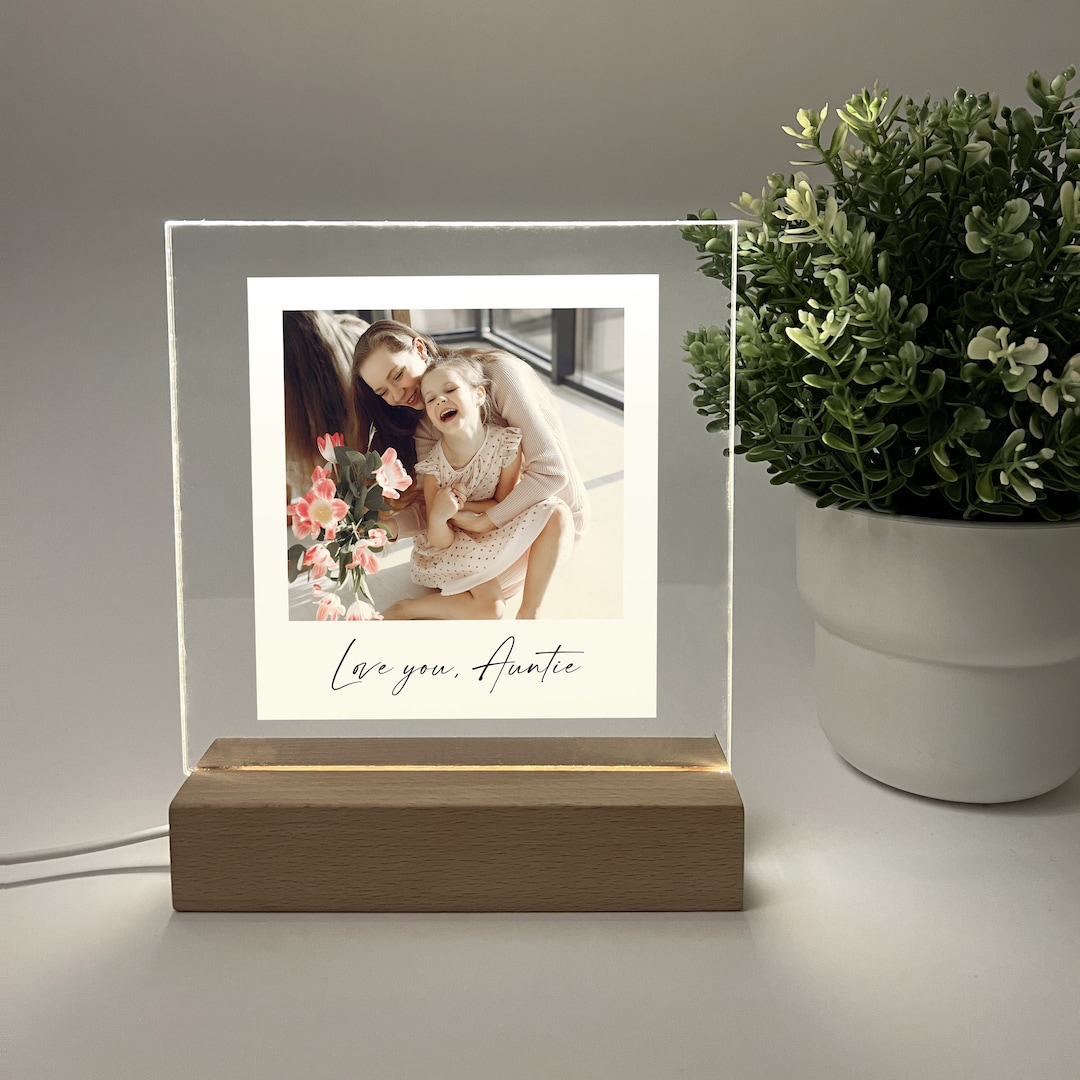 Personalized Photo Lamp Night Light | Personalized Gift for Aunt From ...