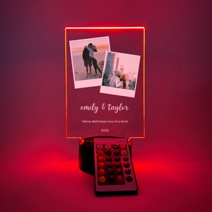 Personalizado foto foto led 16 cores acender lâmpada suporte aniversário casamento casal natal família casa decoração presente para ela ele