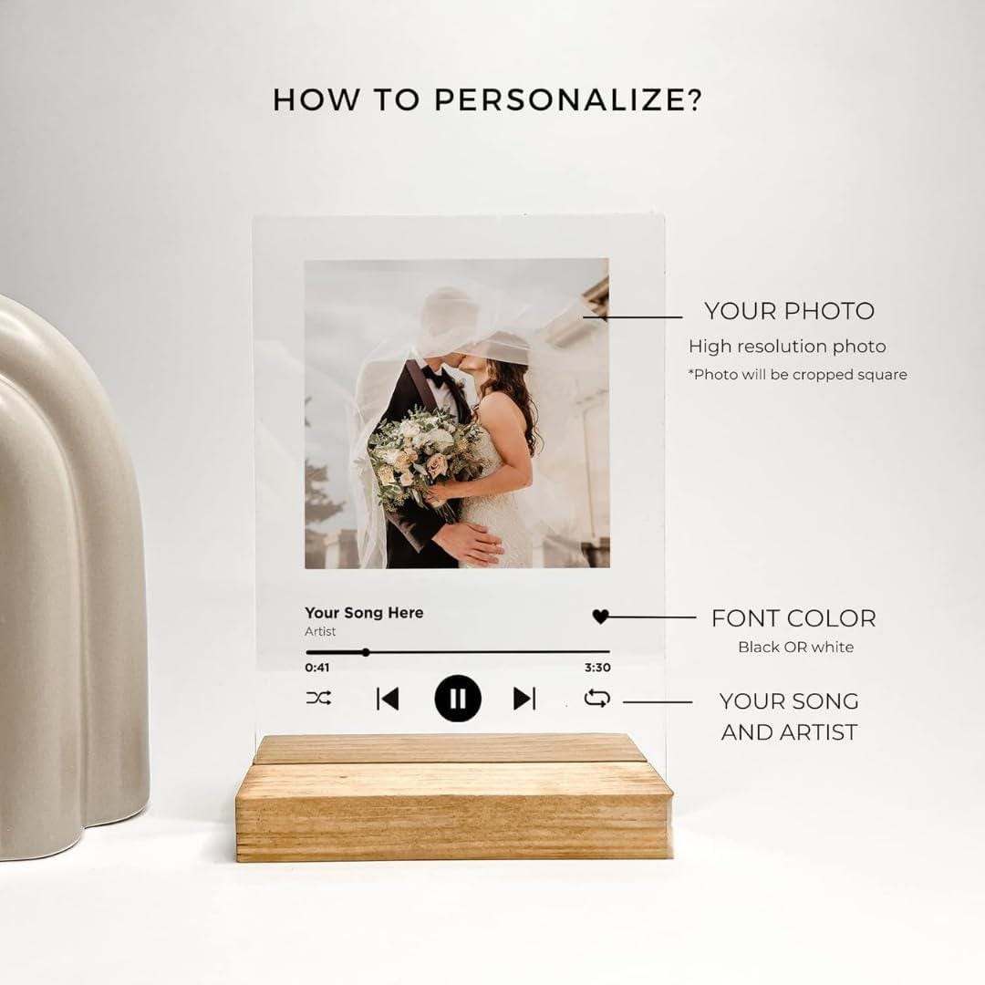 Song Frame Custom Personalized Photo Song Framed Lyrics Music Album Cover Picture ...