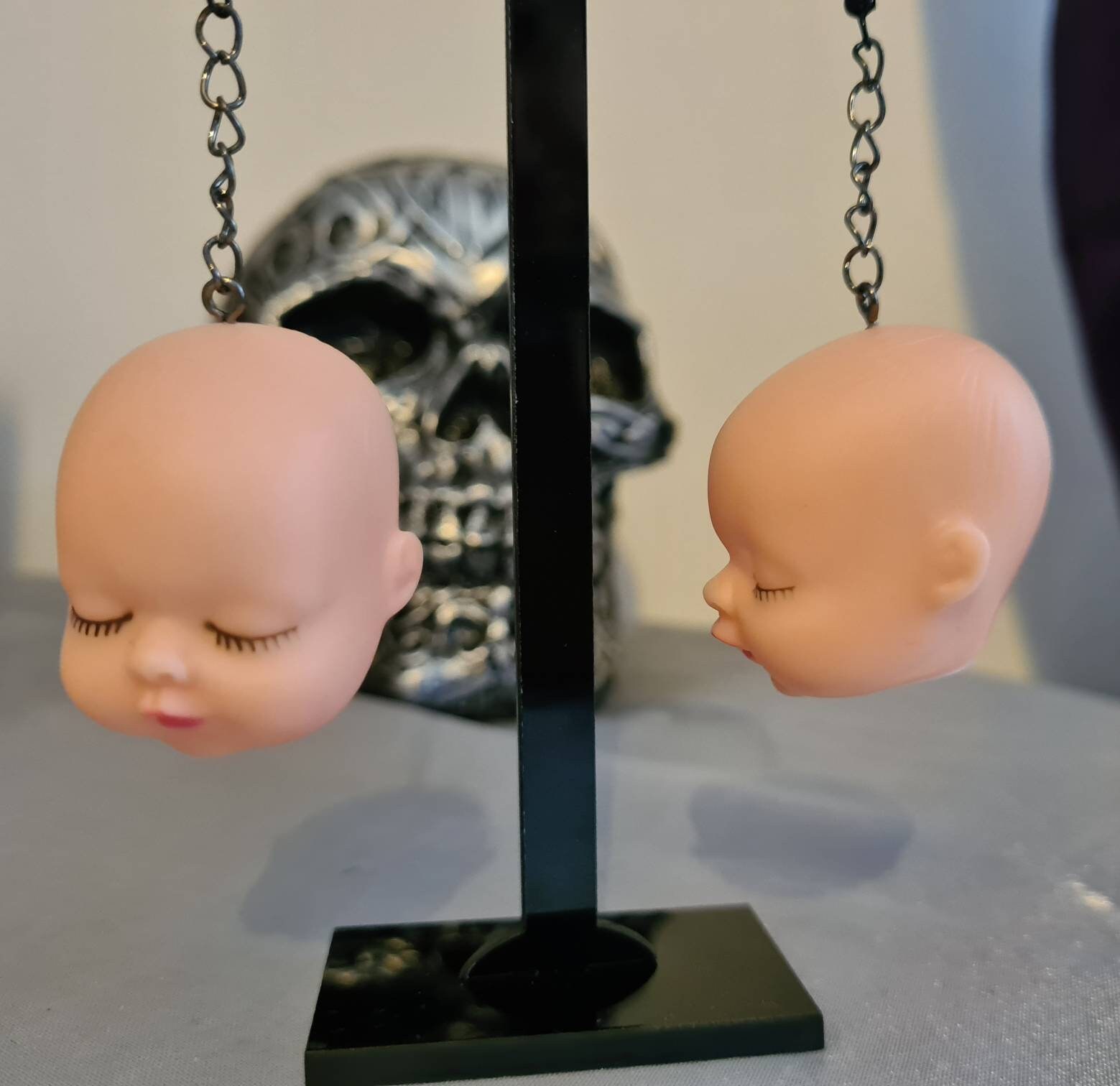 Creepy Baby Earrings Doll Head Hypoallergenic Earrings Etsy