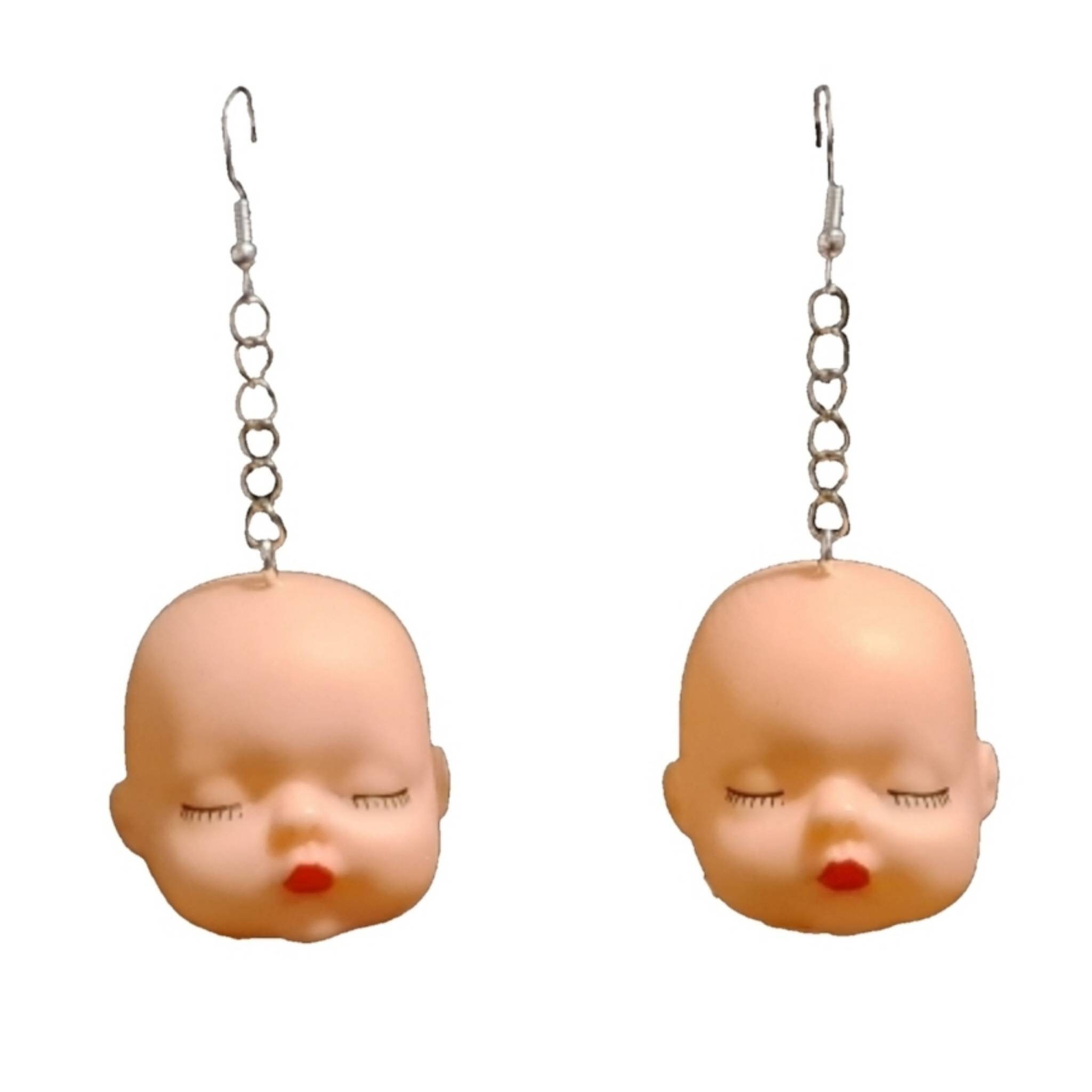 Creepy Baby Earrings Doll Head Hypoallergenic Earrings Etsy