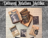 Deceased Relatives Matchbox, Envelopes, Journaling Cards