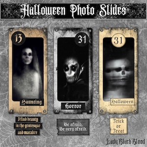Halloween Photo Slides for Junk Journals
