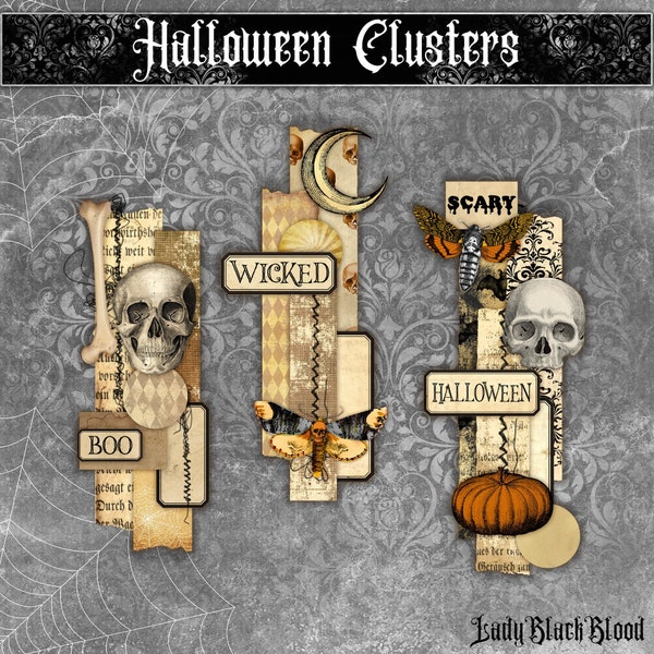 Halloween Clusters for Junk Journals