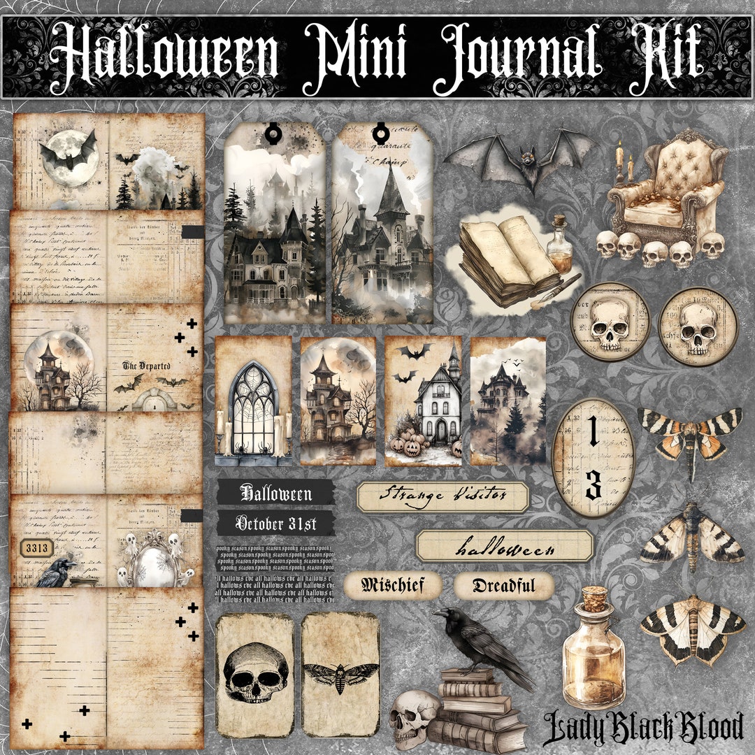 Halloween Mini Journal Kit. - Etsy