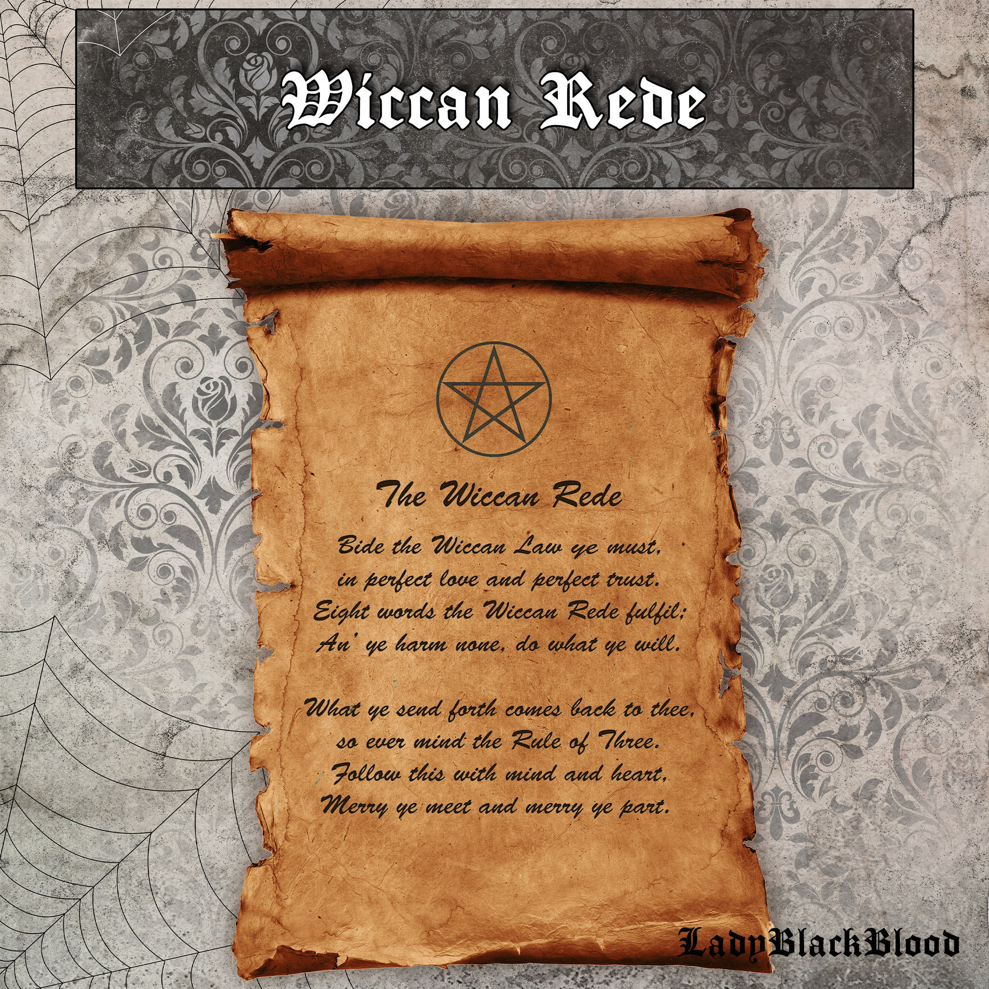 Wiccan Scroll Scroll Background Witchcraft - Etsy