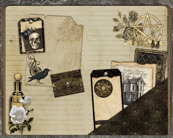 The Witch's Garden Journal. Printable Witchy Journal Pages for Junk  Journaling 