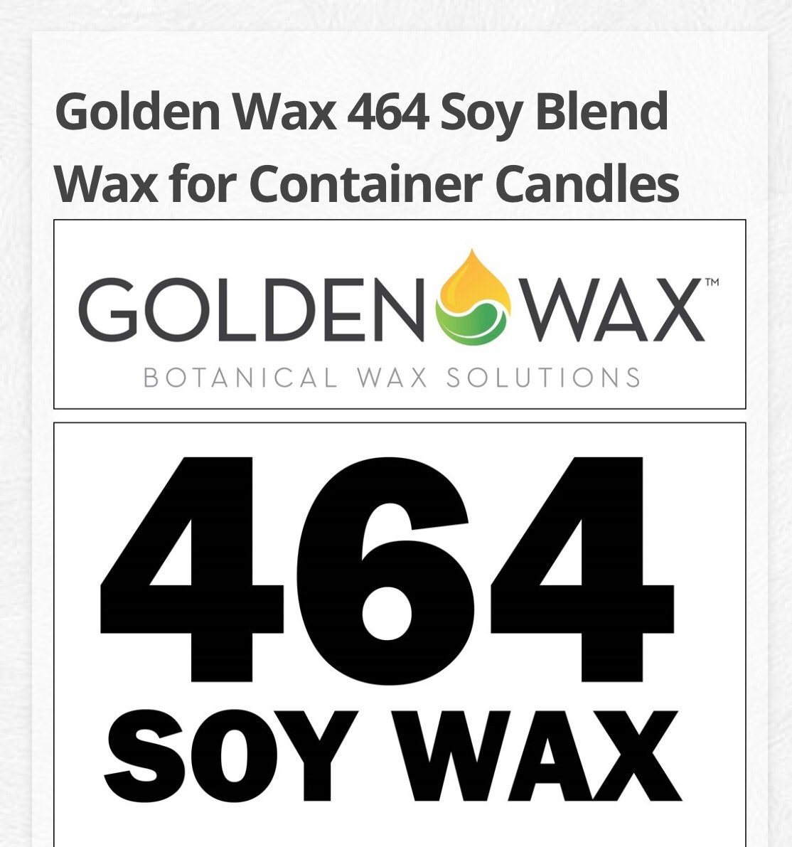 464 Soy Wax Candle 