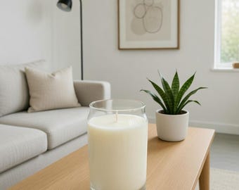 24 hour Soy Wax Candle: unlabeled, unscented, wedding decor, altar candle