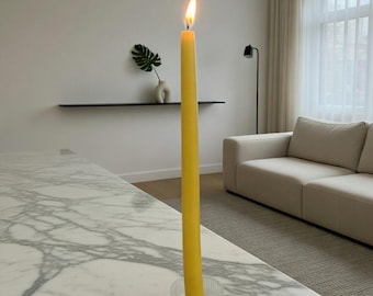 20-60pk - 10 inches - hand-dipped organic beeswax Taper Candles – clean burning.