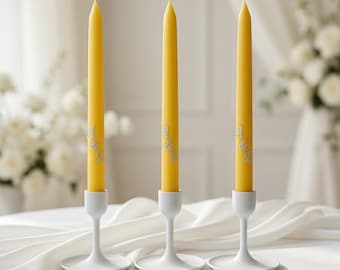 10inches tall - Organic Taper Candles for weddings, baptism and holidays.
