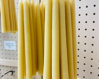 Sample Pack - Hand-Dipped Beeswax Taper Candles – Assorted Heights and Diameters (8 Total)