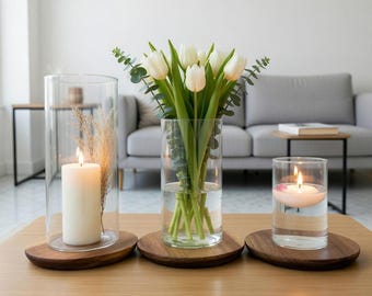 Bocaux cylindriques en verre transparents : centres de table de mariage, décoration d'intérieur, décoration de bureau