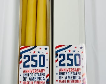 Made in Virginia – 250 Years of America commemorative taper candle - pack of 5
