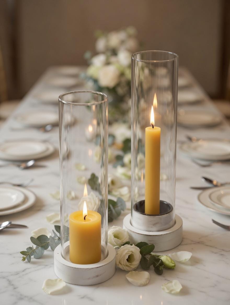 Glass Taper Candle Holder