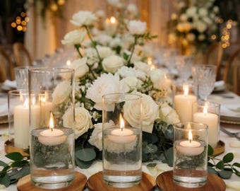 Bulk Clear Cylinder Glass Jars: Wedding Centerpieces, Home Decor, Office Decor