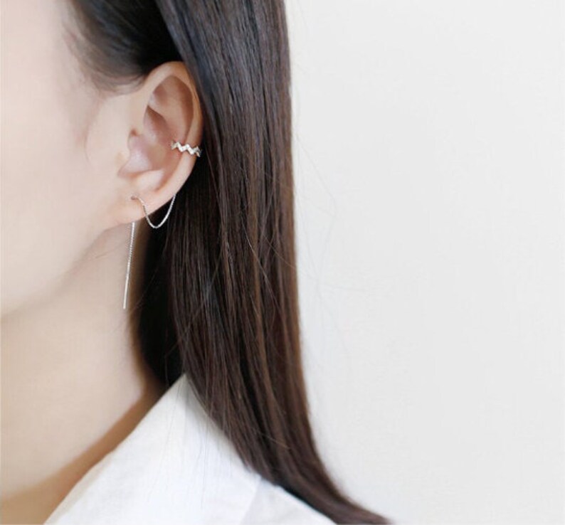 Ear Cuff No Piercing Needed Fake Piercing Hoop Funky Zigzag Etsy UK