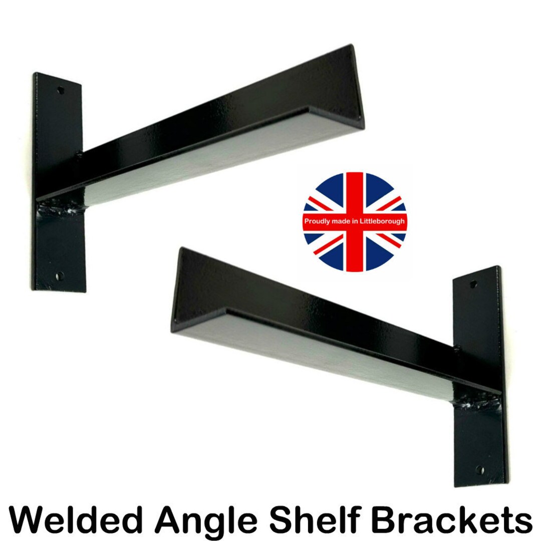 1 Pair WELDED Angle Iron SHELF BRACKETS Strong Steel & Etsy UK