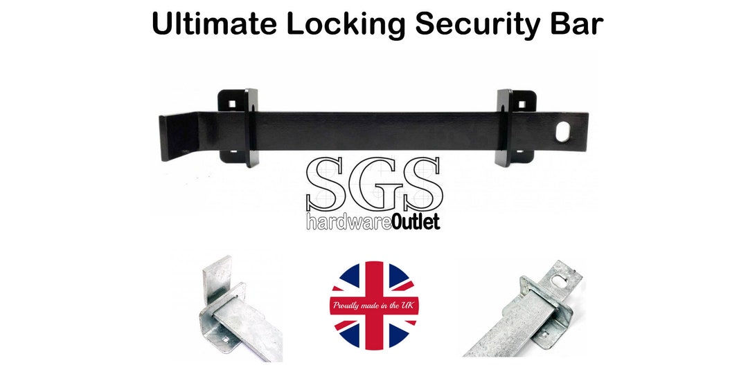 ULTIMATE Security Locking Bar Doors Shed's Made in England Excellent