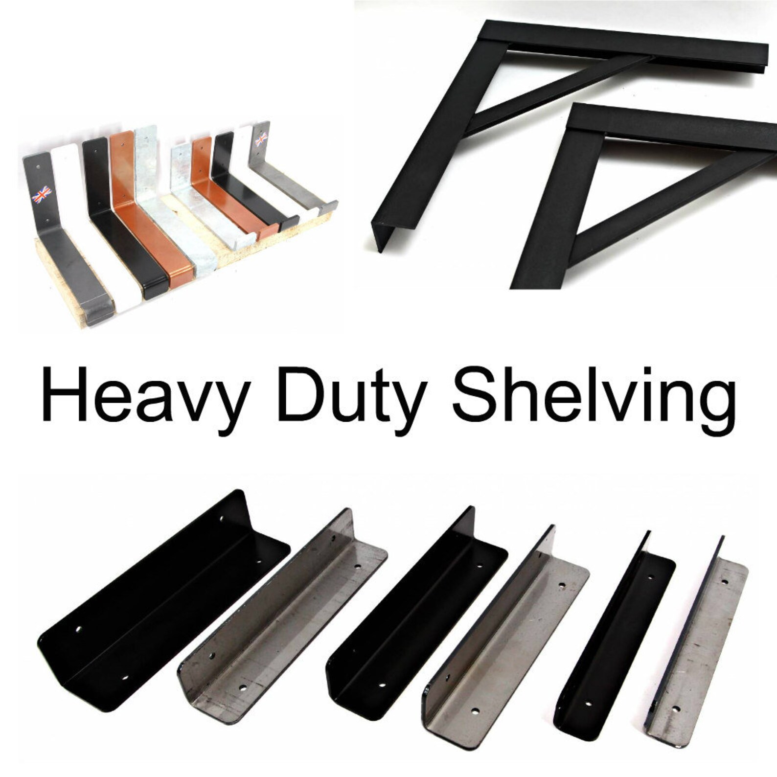 1 Pair of UNFINISHED Steel ALCOVE Shelf Brackets Super Strong Etsy