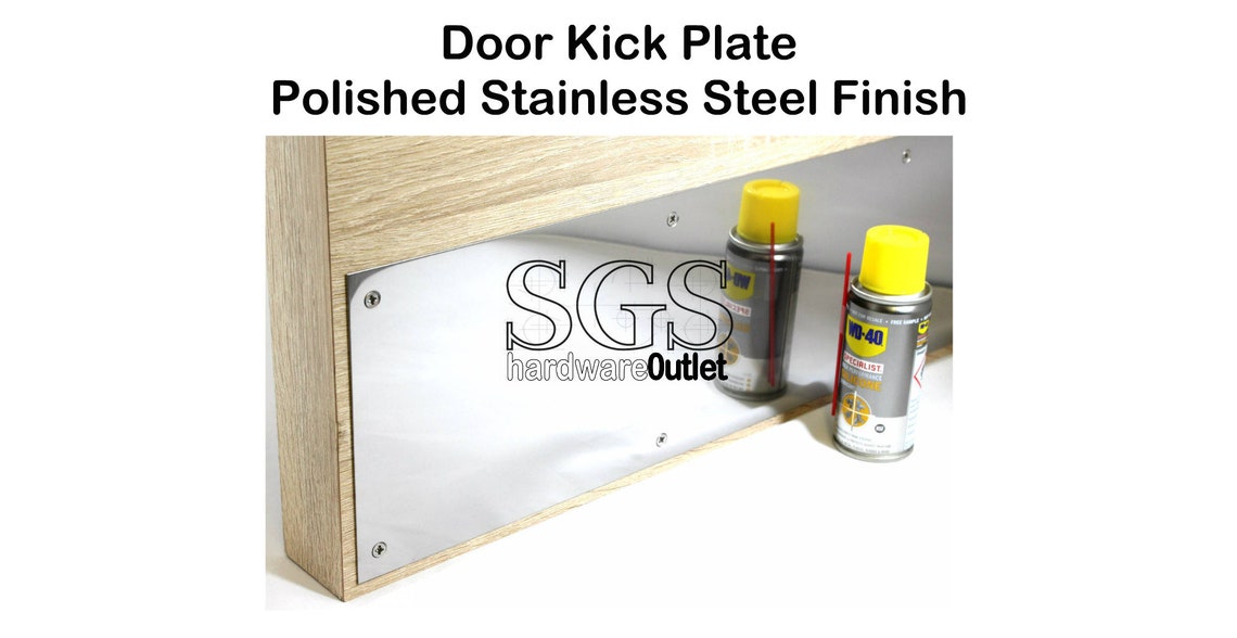 PSS Polished Stainless Steel Kick Plate Kicking Plate Made in Etsy Australia
