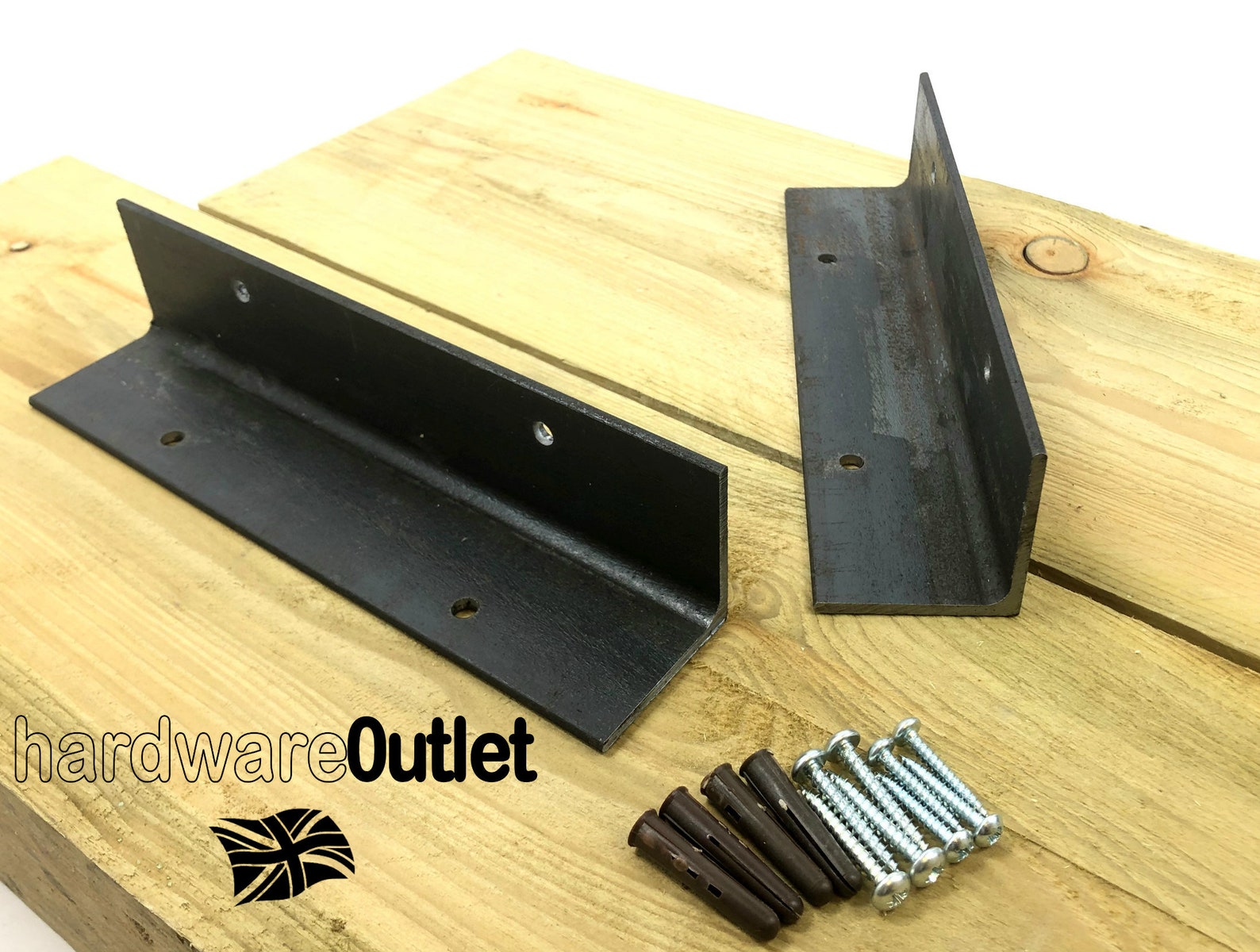 1 Pair of UNFINISHED Steel ALCOVE Shelf Brackets Super Strong Etsy