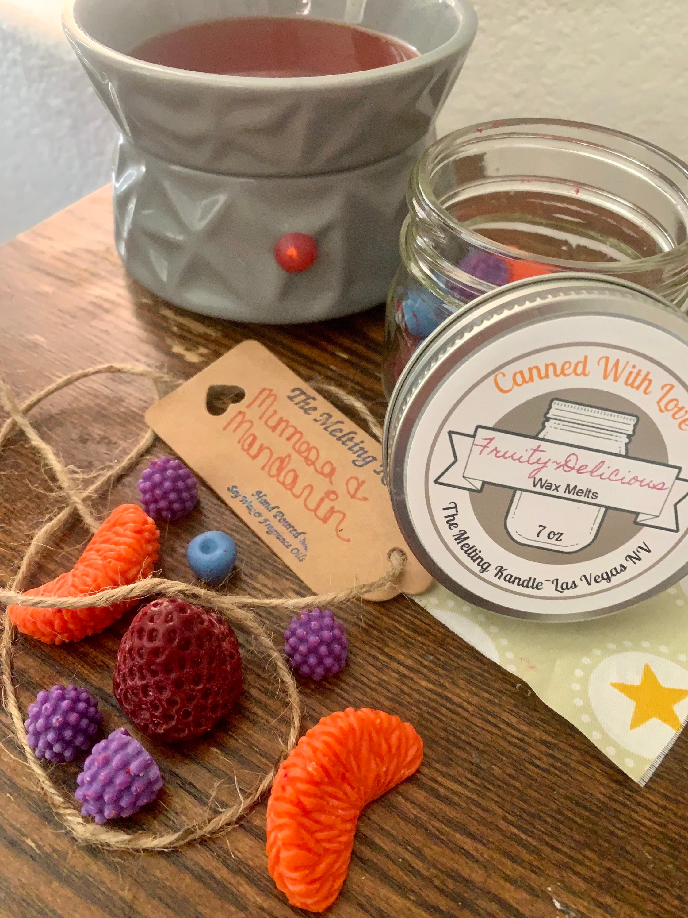 Berry Scented Wax Melts, Hand-poured Strawberries, Raspberries and