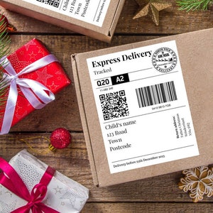 etiqueta de entrega personalizada do polo norte, selos postais de natal, carta de entrega especial do correio do papai noel, adesivos personalizados