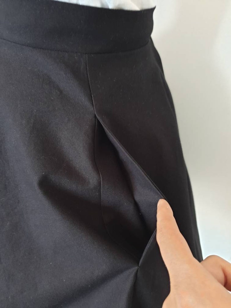 Cotton Skater Skirt With Pockets Custom Full Circle Skirt Etsy UK