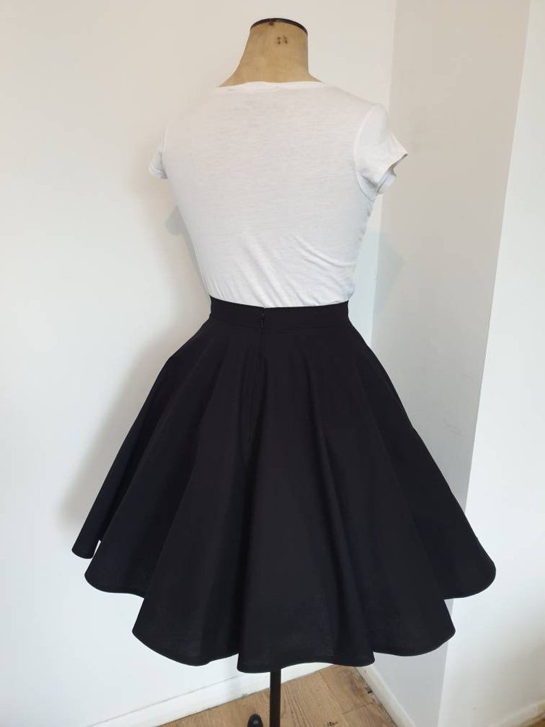 Cotton Skater Skirt With Pockets Custom Full Circle Skirt Etsy UK