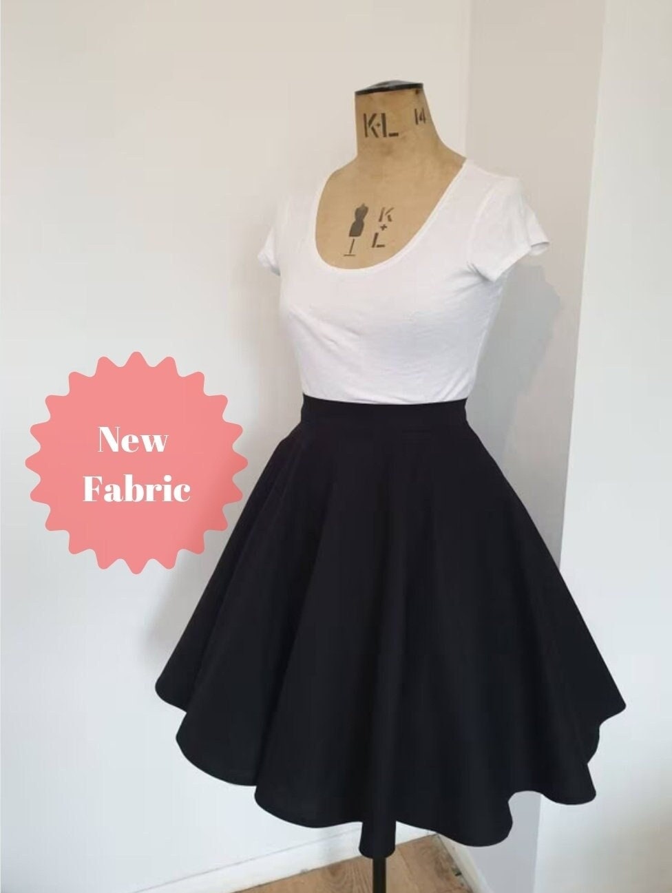 Black Suspender Circle Skirt