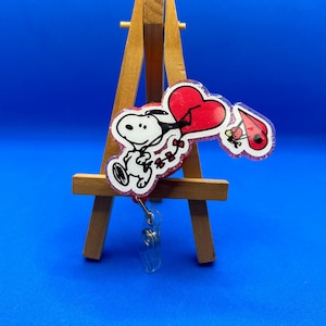Valentine’s Snoopy and Woodstock Badge Reel