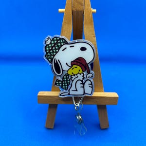 Winter Snoopy and Woodstock Badge Reel